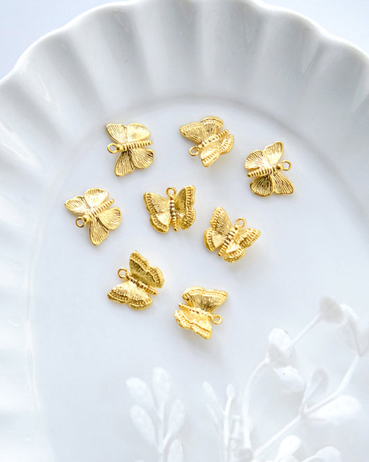 18K Gold Plated Butterfly Earring Charms