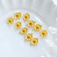 10pcs Gold Plated Flower Charms