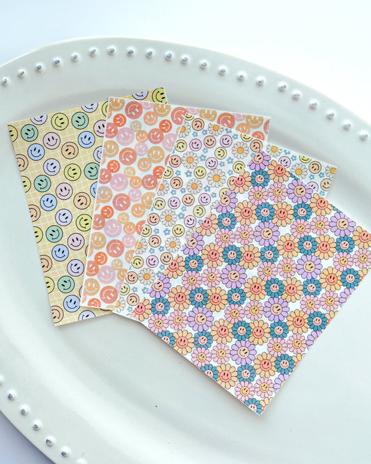 Groovy Retro Pattern Clay Transfer Paper
