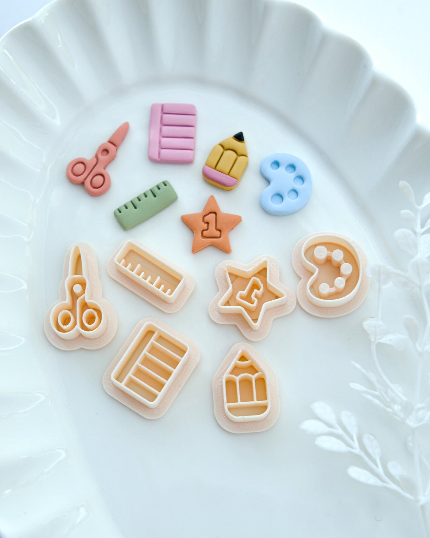 Back to School Stud Polymer Clay Cutters Set