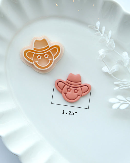 Cowboy Smiley Face Clay Cutters