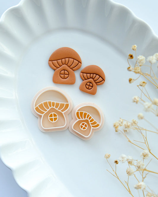 Mushroom House Polymer Clay Cutters