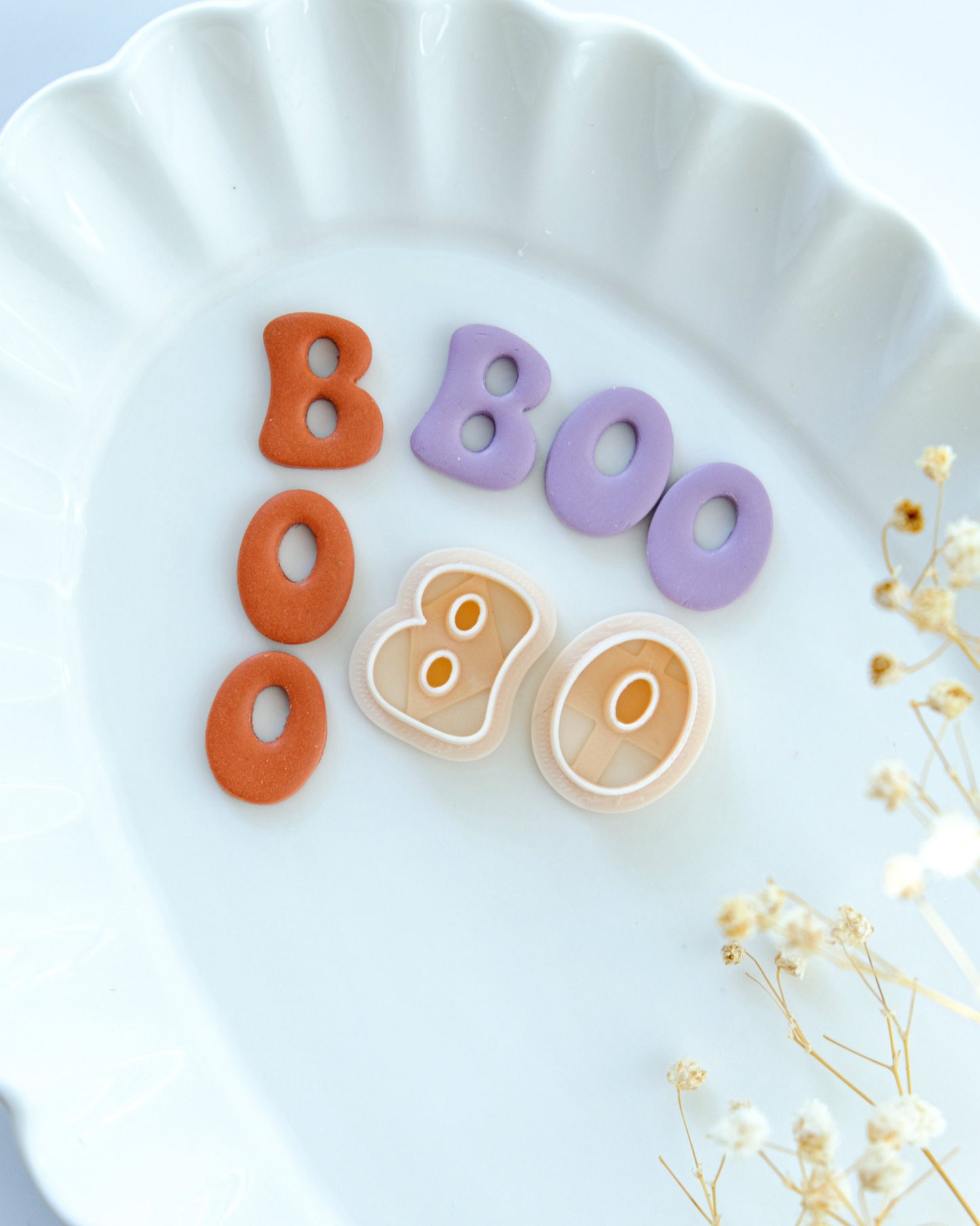 Spooky Halloween BOO Clay Cutters