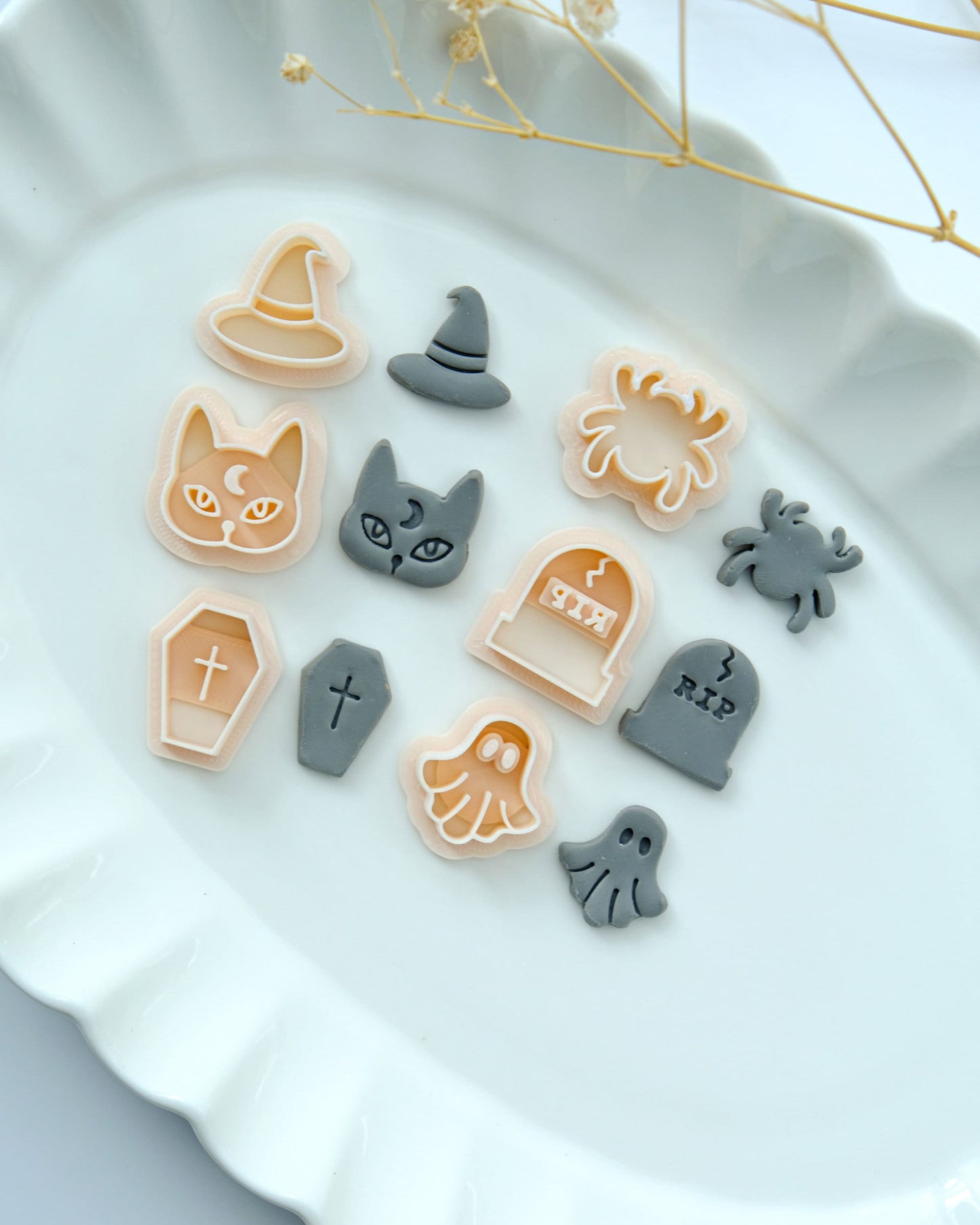 Halloween Spooky Clay Stud Cutters Pack