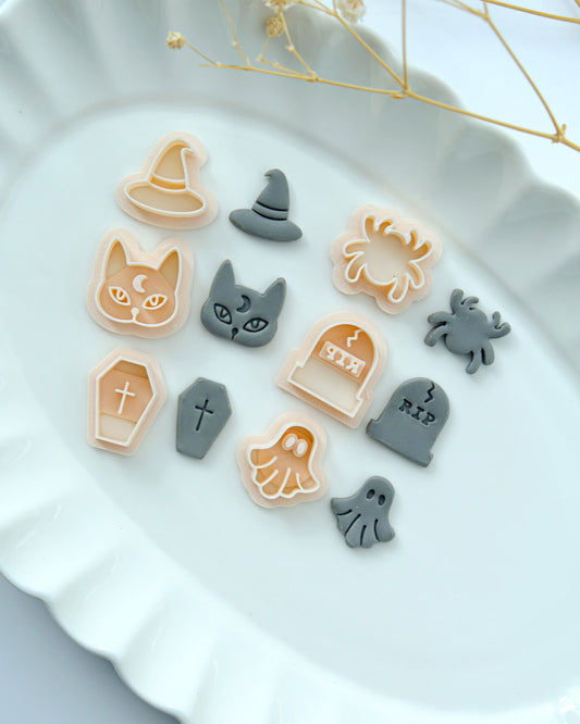 Halloween Spooky Clay Stud Cutters