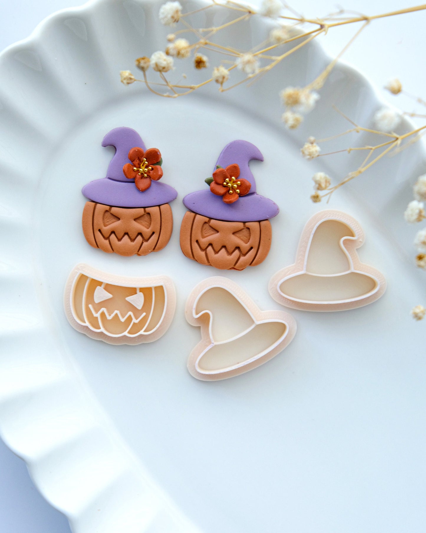 Halloween Pumpkin Polymer Clay Cutters Set