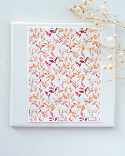 Fall Leaf Clay Transfer Paper