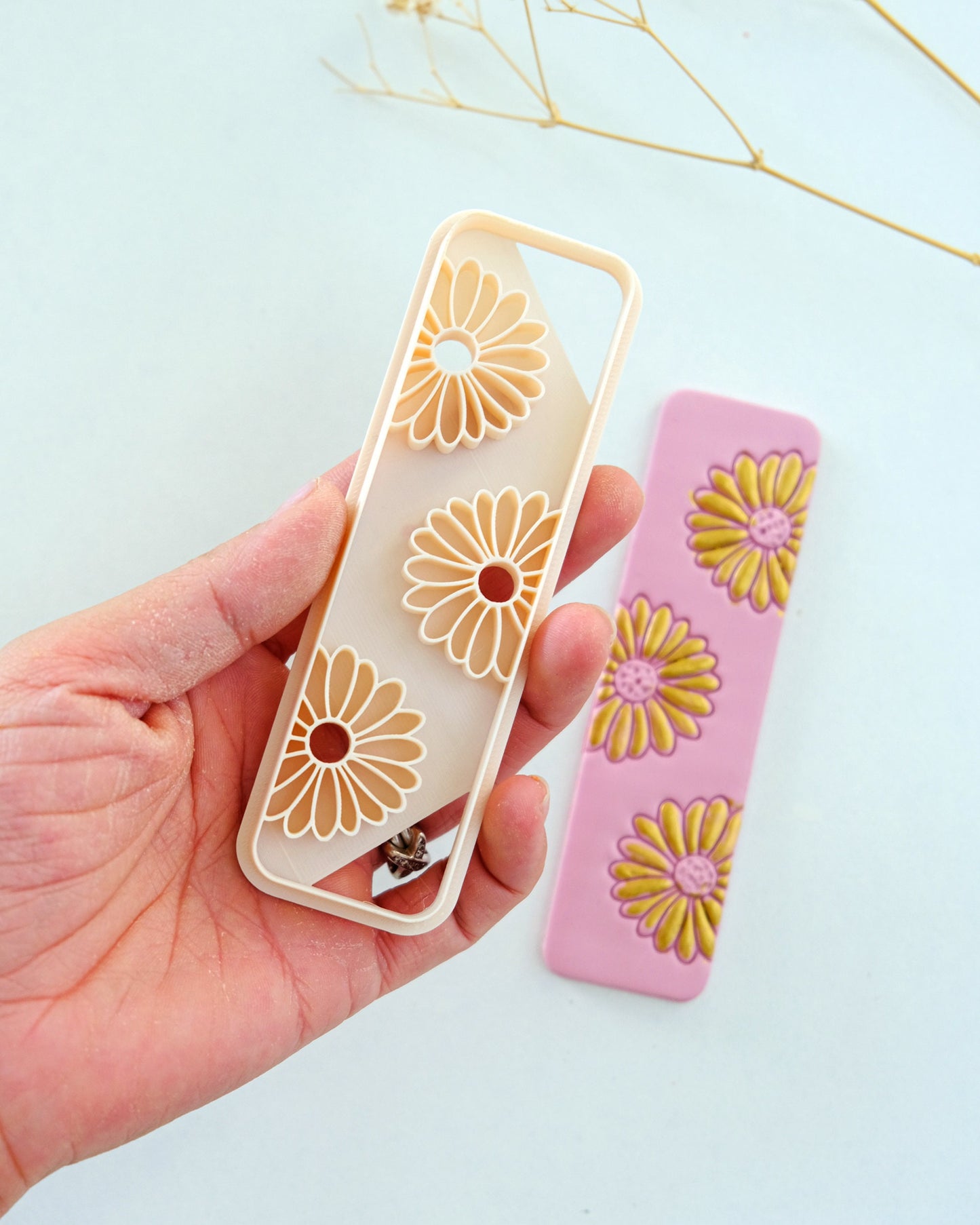 Flower Daisy Bookmark Polymer Clay Cutter