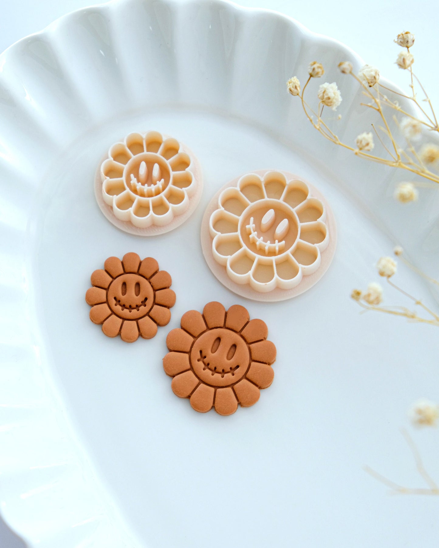 Halloween Spooky Smiley Sunflower Clay Cutters