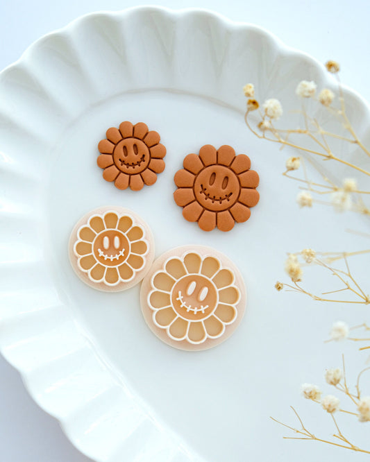 Halloween Spooky Smiley Sunflower Clay Cutters