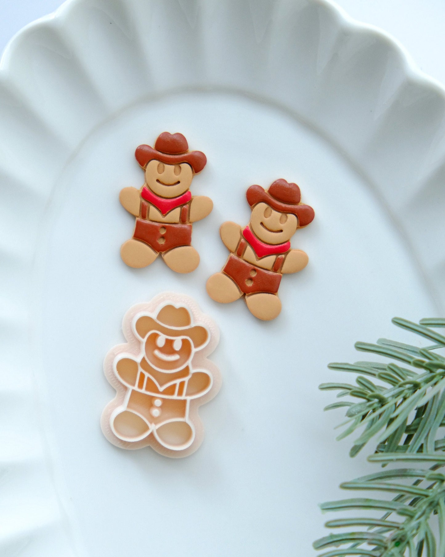 Gingerbread Cowboy Christmas Clay Cutters
