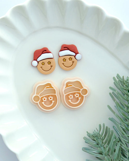 Christmas Santa Smiley Clay Cutters