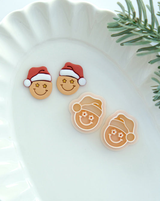 Smiley Santa Claus Christmas Clay Cutters