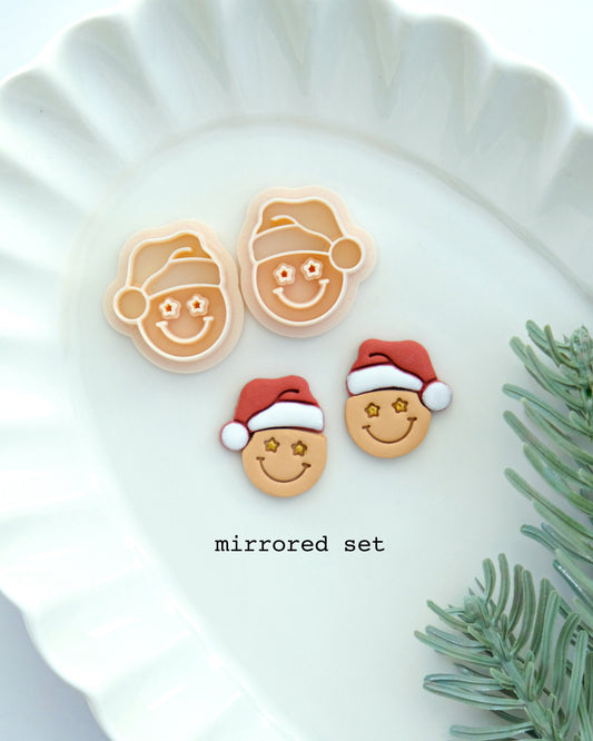Smiley Santa Claus Christmas Clay Cutters