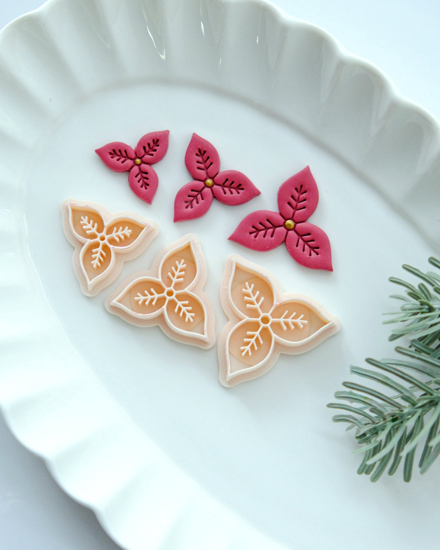 Poinsettia Winter Christmas Clay Cutters