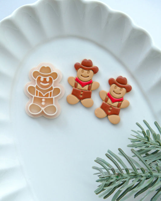 Gingerbread Cowboy Christmas Clay Cutters