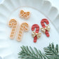 Candy Cane and Bow Christmas Clay Cutters