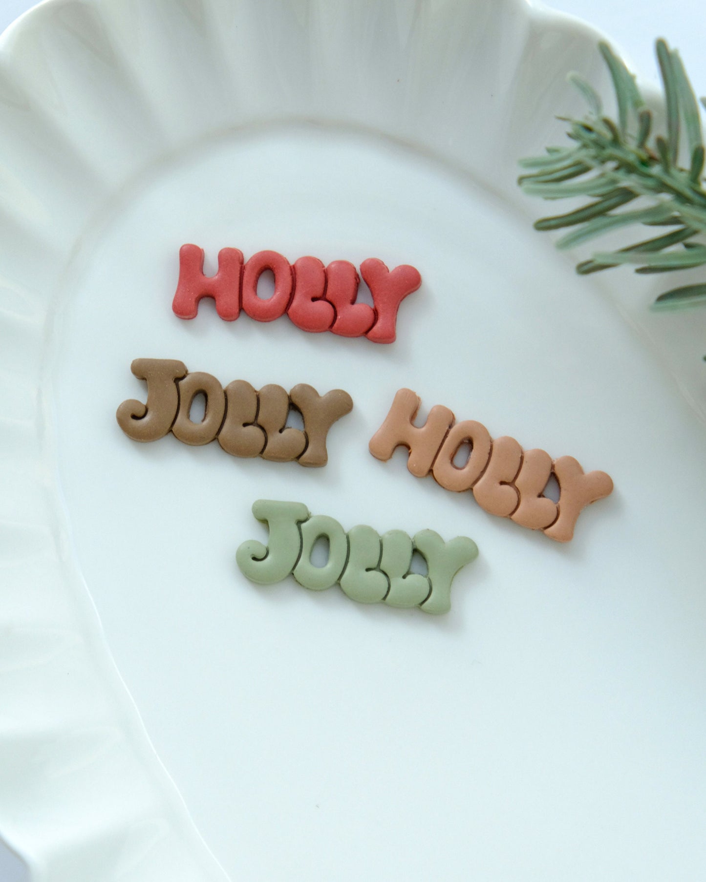 Christmas Holly Jolly Clay Cutters
