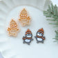 Skiing Penguins Winter Christmas Clay Cutters