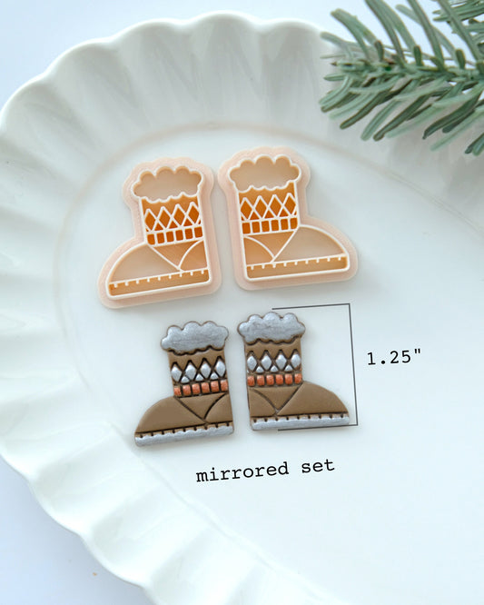 Winter Boots Polymer Clay Cutters Set