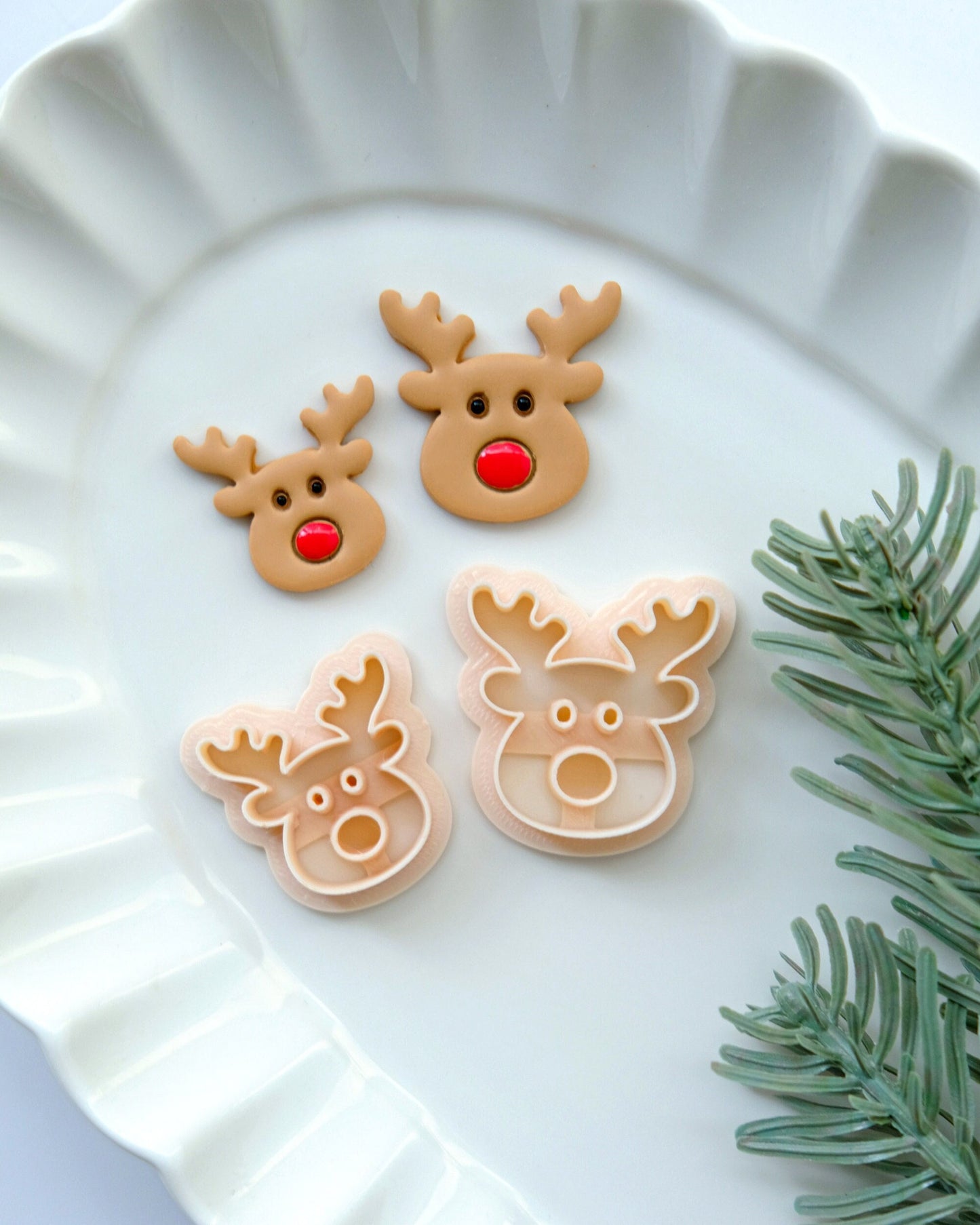 Reindeer Christmas Polymer Clay Cutter