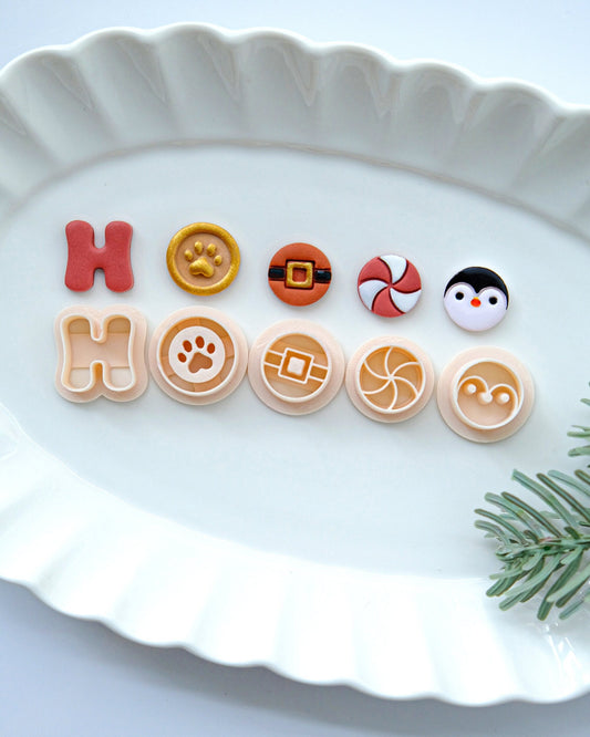HO Christmas Polymer Clay Cutters