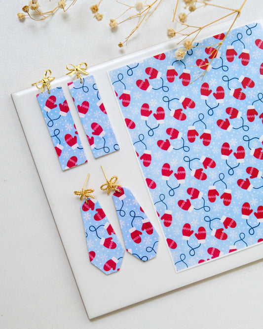 Winter Christmas Clay Transfer Paper