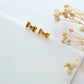 10 Pcs 14K Real Gold Plated Bow Stud Earring Posts