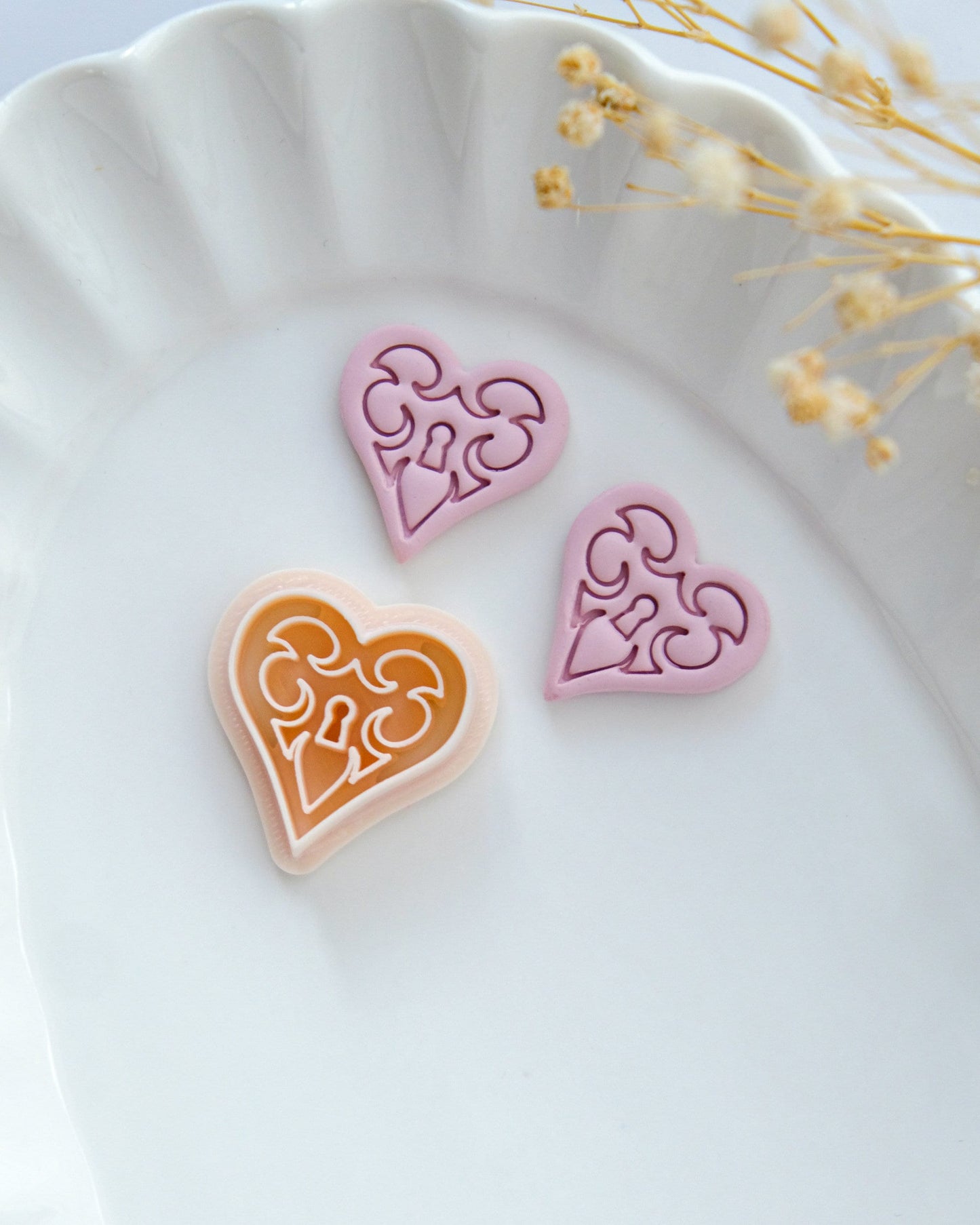 Heart Lock Valentines Clay Cutters