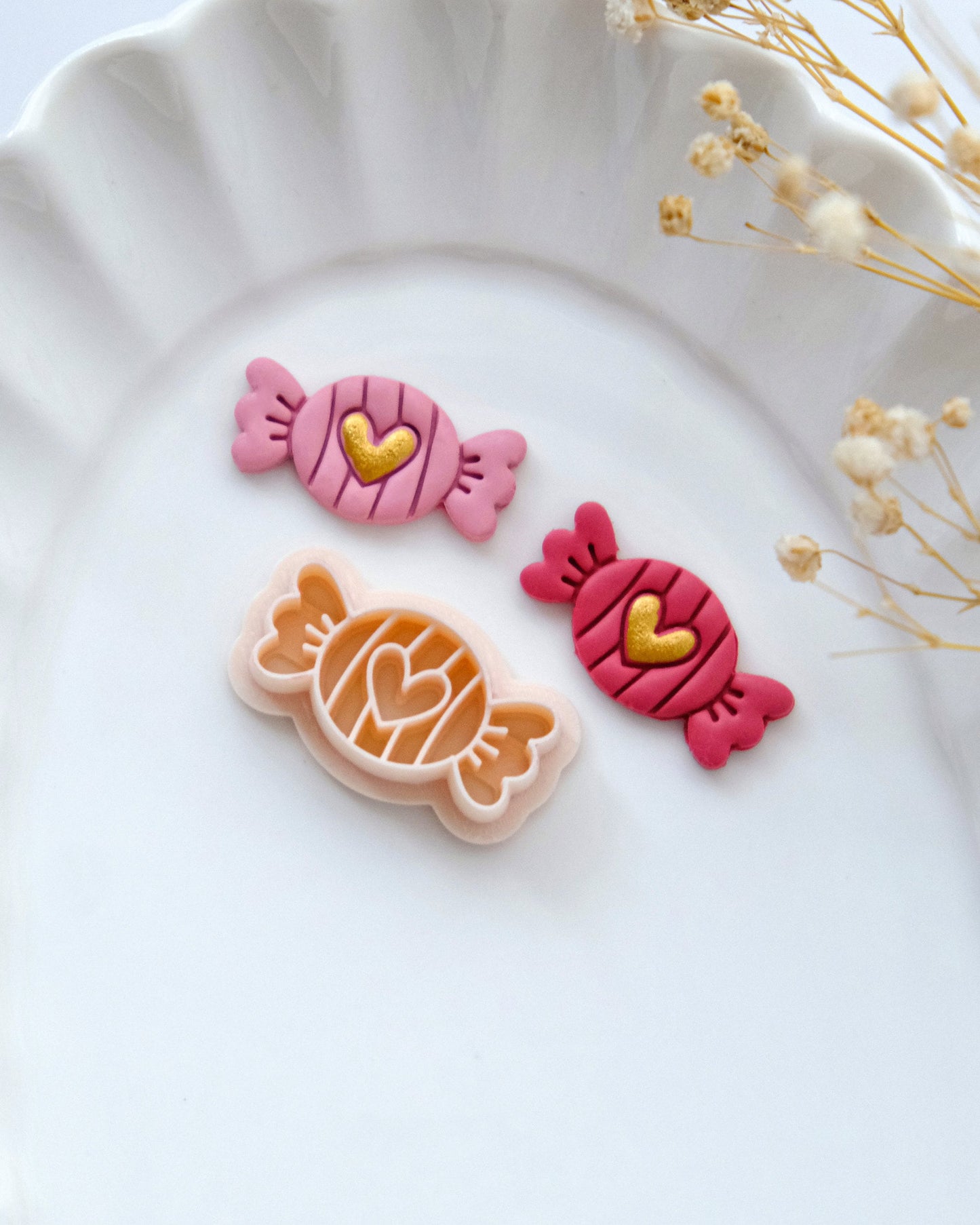 Heart Candy Valentines Polymer Clay Cutters