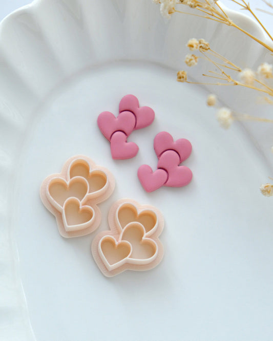 Heart Stack Valentines Clay Cutters
