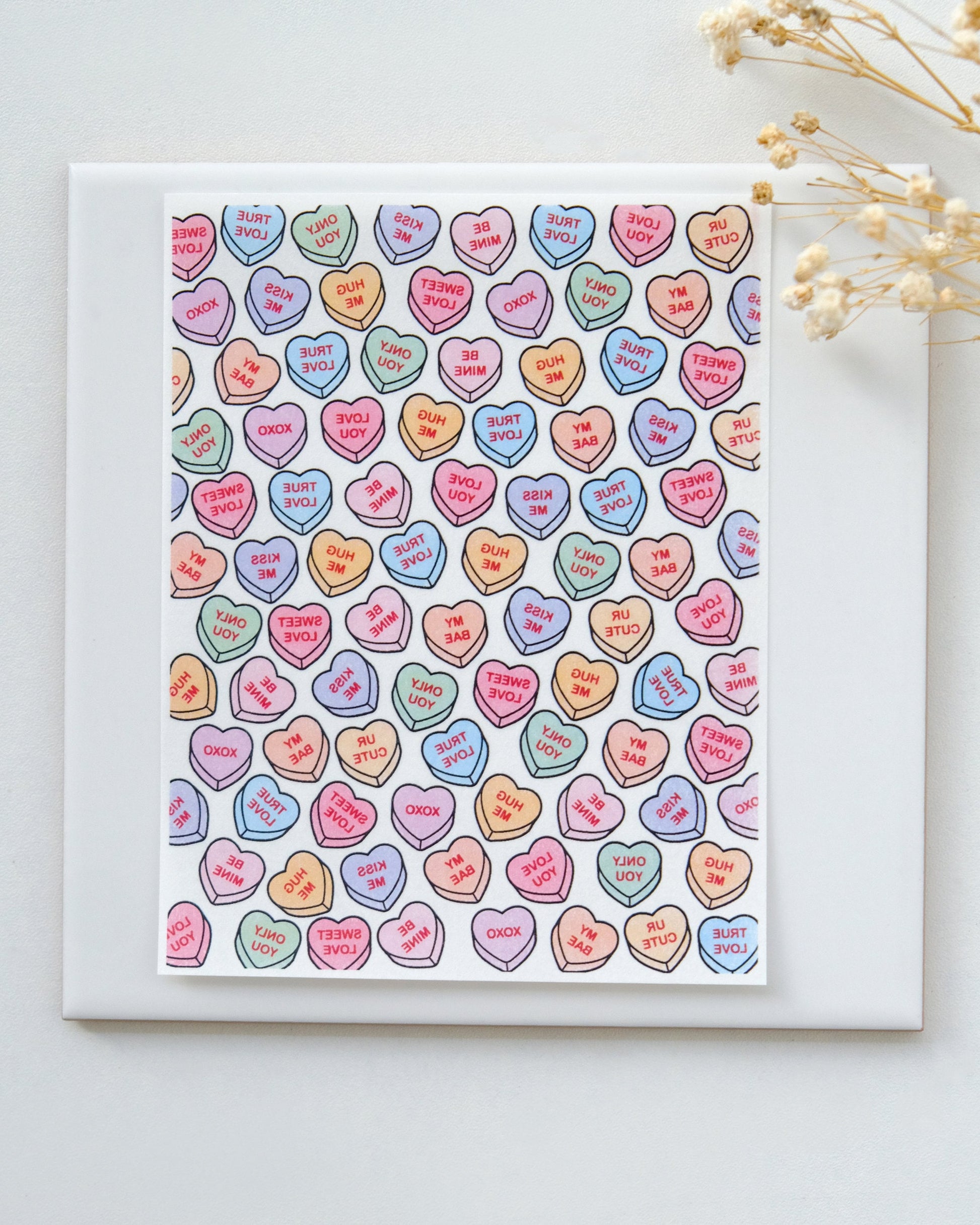 Conversation Heart Valentines Clay Transfer Paper – RoseauxClayCo