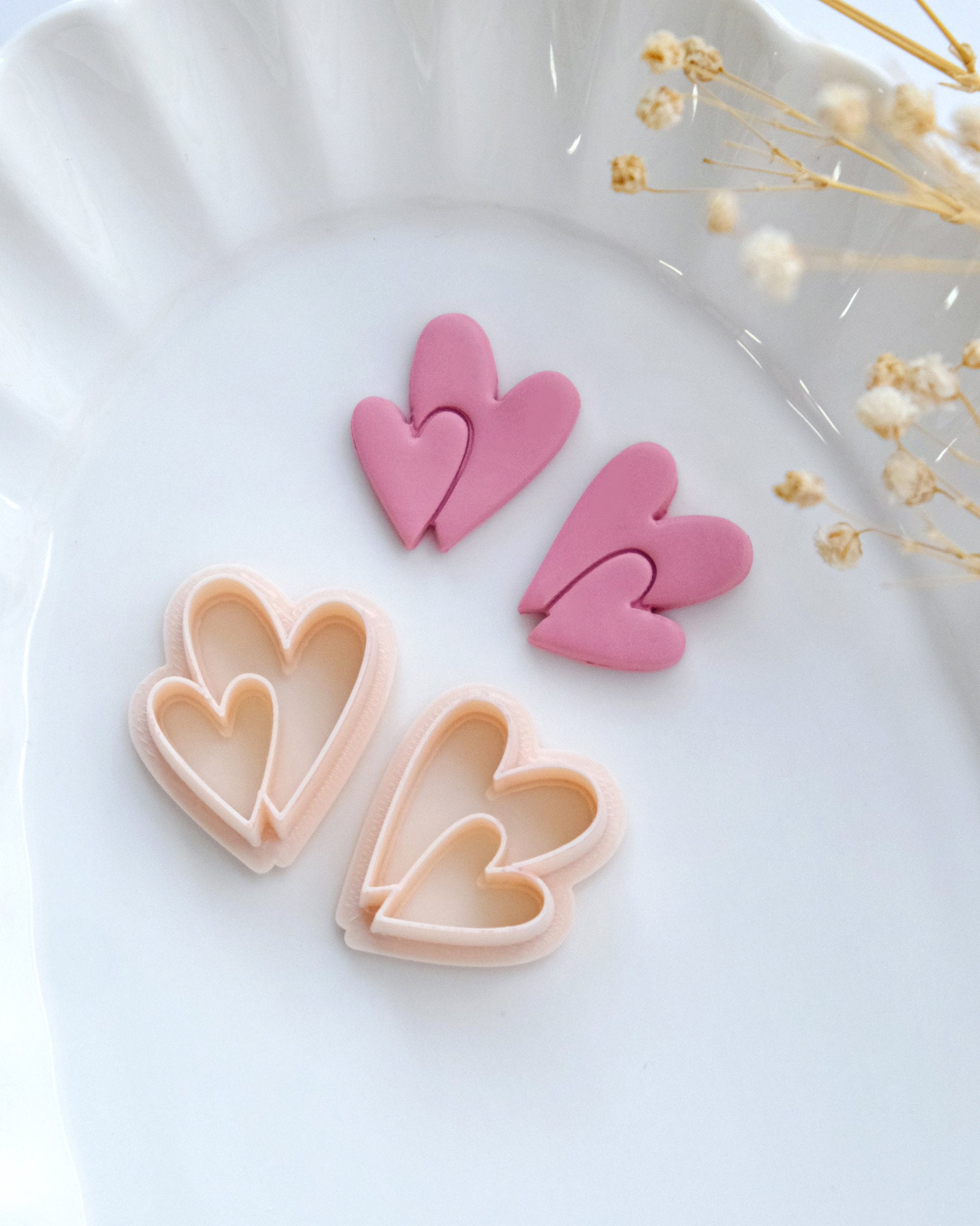 Valentine Broken Heart Clay Cutters Set of 4 for Jewelry Making By Get  Inspired
