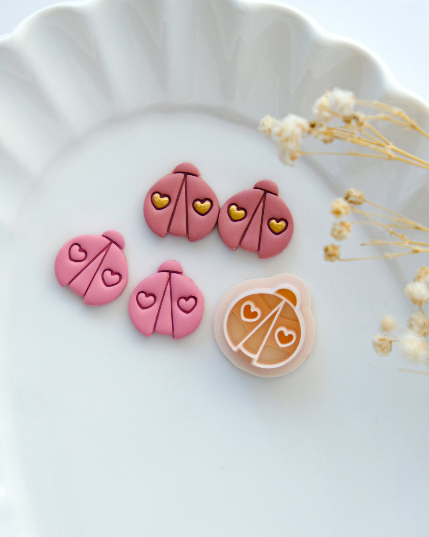 Love Lady Bug Valentines Clay Cutters