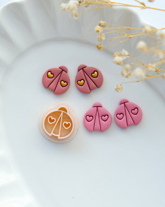 Love Lady Bug Valentines Clay Cutters